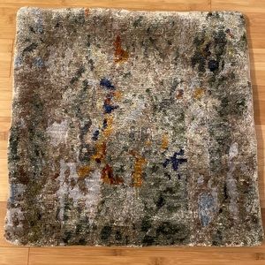 22” designer pillow sleeve, made from Persian rug. Multi color